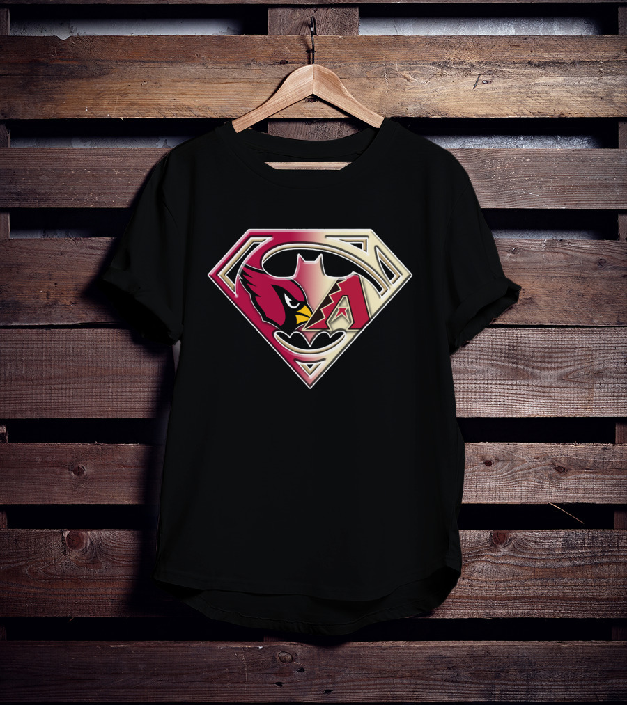 Arizona Cardinals Diamondbacks Superman Logo Fusion T-Shirt