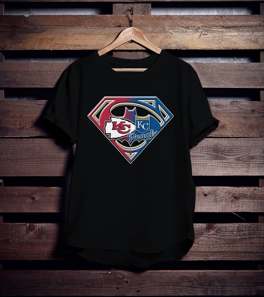 Kc Chiefs Royals Batman Superman Logo Bat 037 T-Shirt