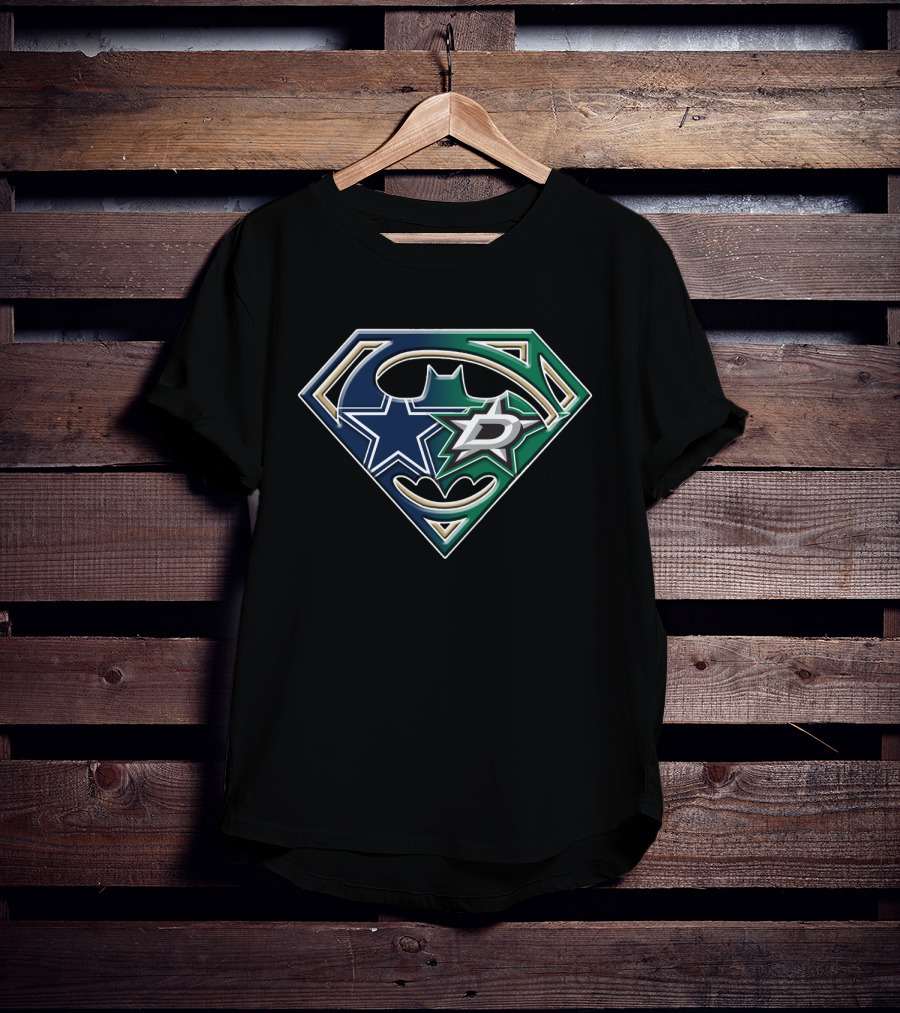 Dallas Cowboys Stars Batman Superman Dallas Stars Bat 047 T-Shirt