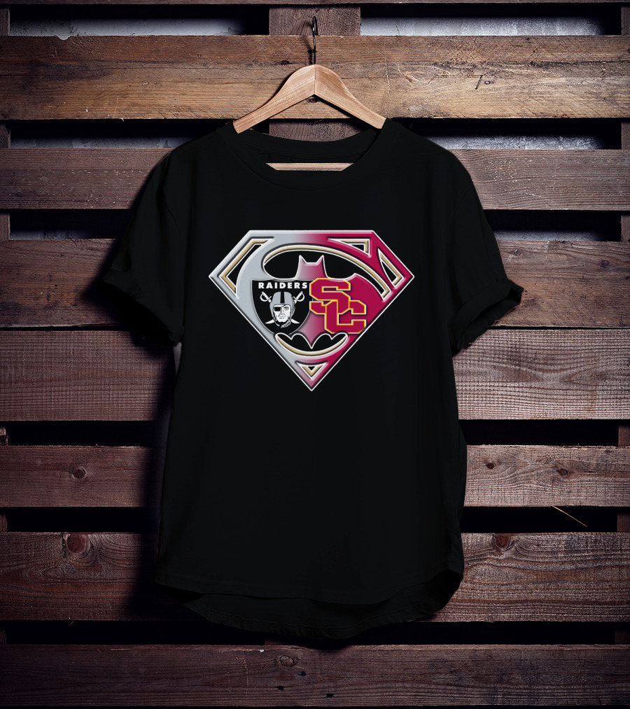 Raiders Sc Batman Superman Mashup Bat 099 T-Shirt