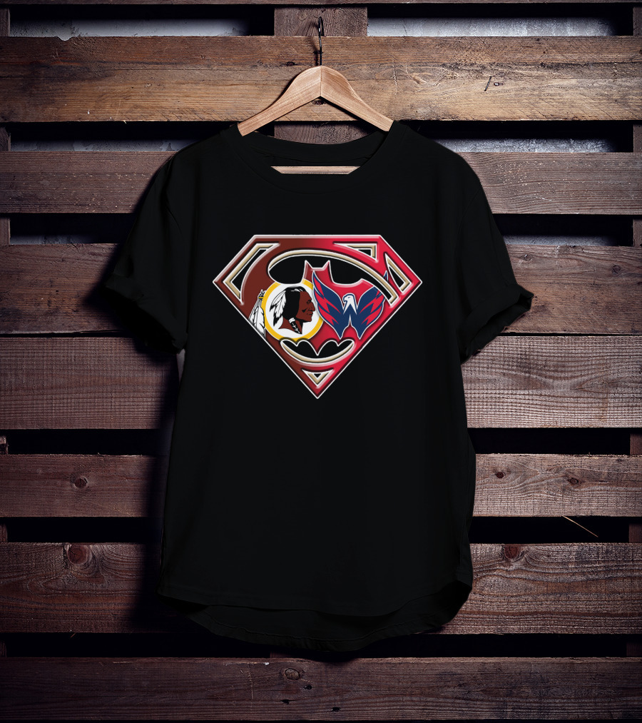 Washington Super Logo Redskins Capitals Crossover T-Shirt