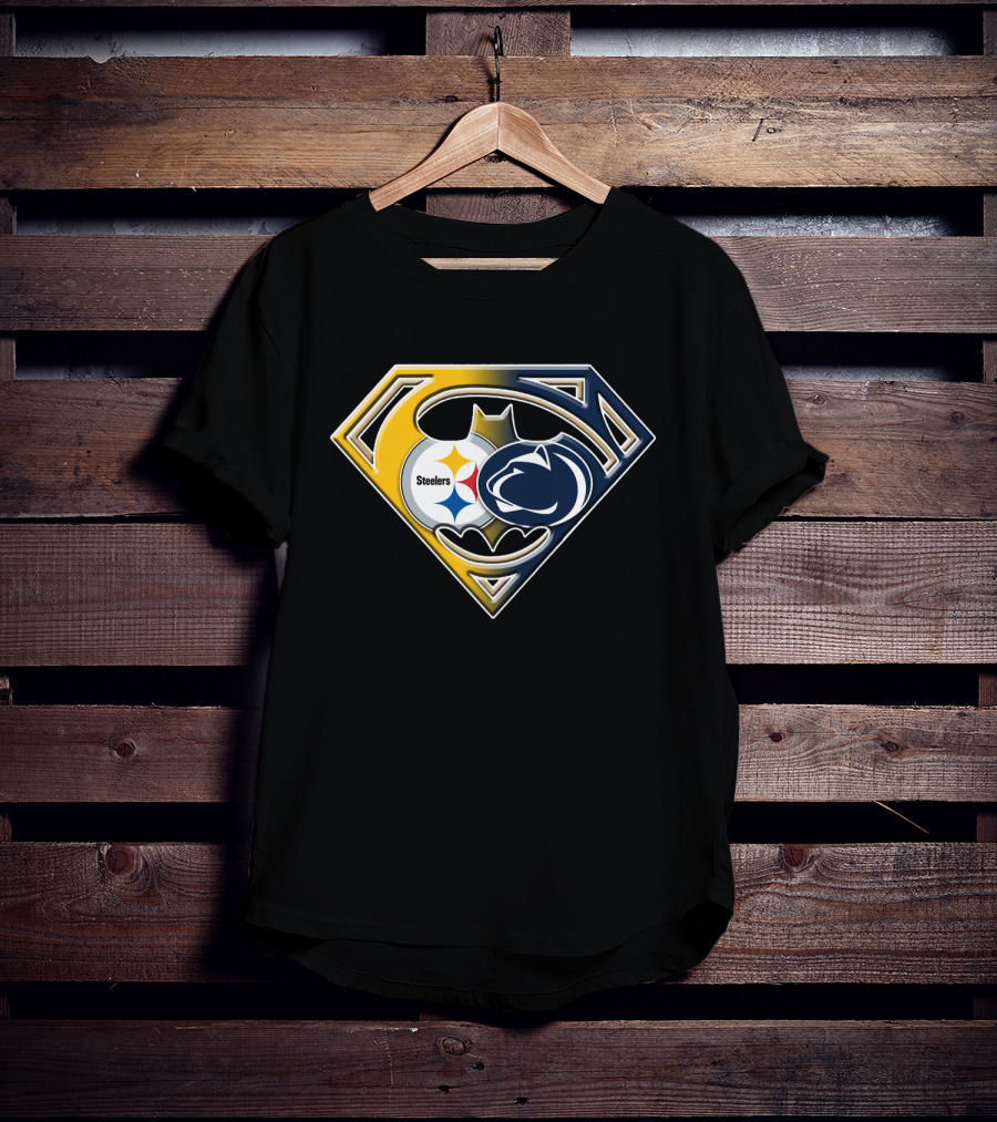 Steelers Penn State Batman Superman Logo Fusion Bat 113 T-Shirt