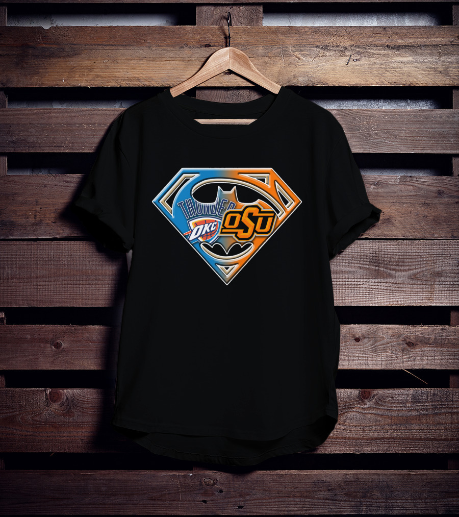 Thunder Okc Osu Bat 127 Superhero T-Shirt