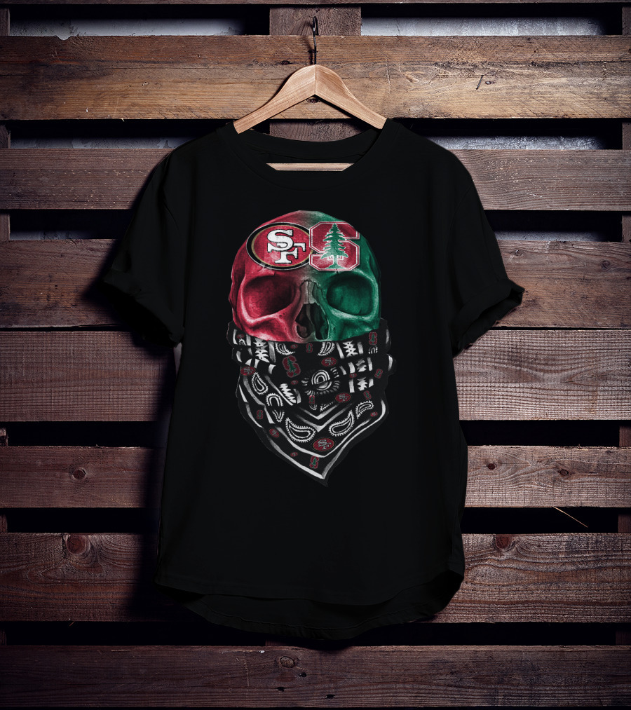 San Francisco 49ers Stanford University Skull Bandana T-Shirt