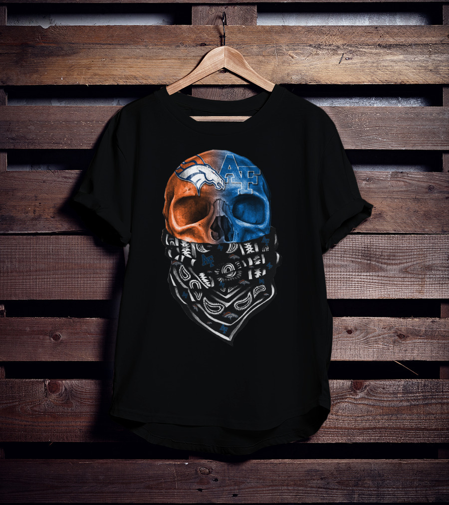 Af Broncos Skull Bandana Sku 015 T-Shirt