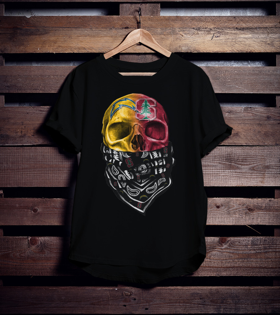 Chargers Stanford Skull Bandana T-Shirt