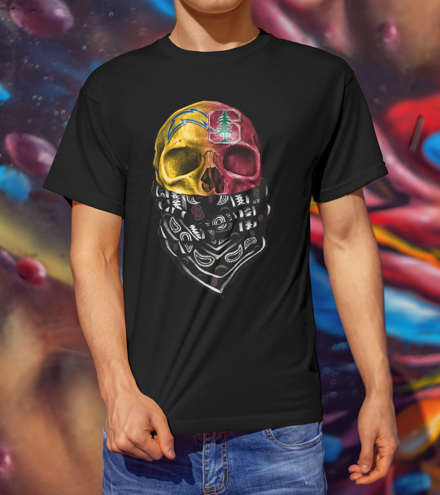Chargers Stanford Skull Bandana T-Shirt