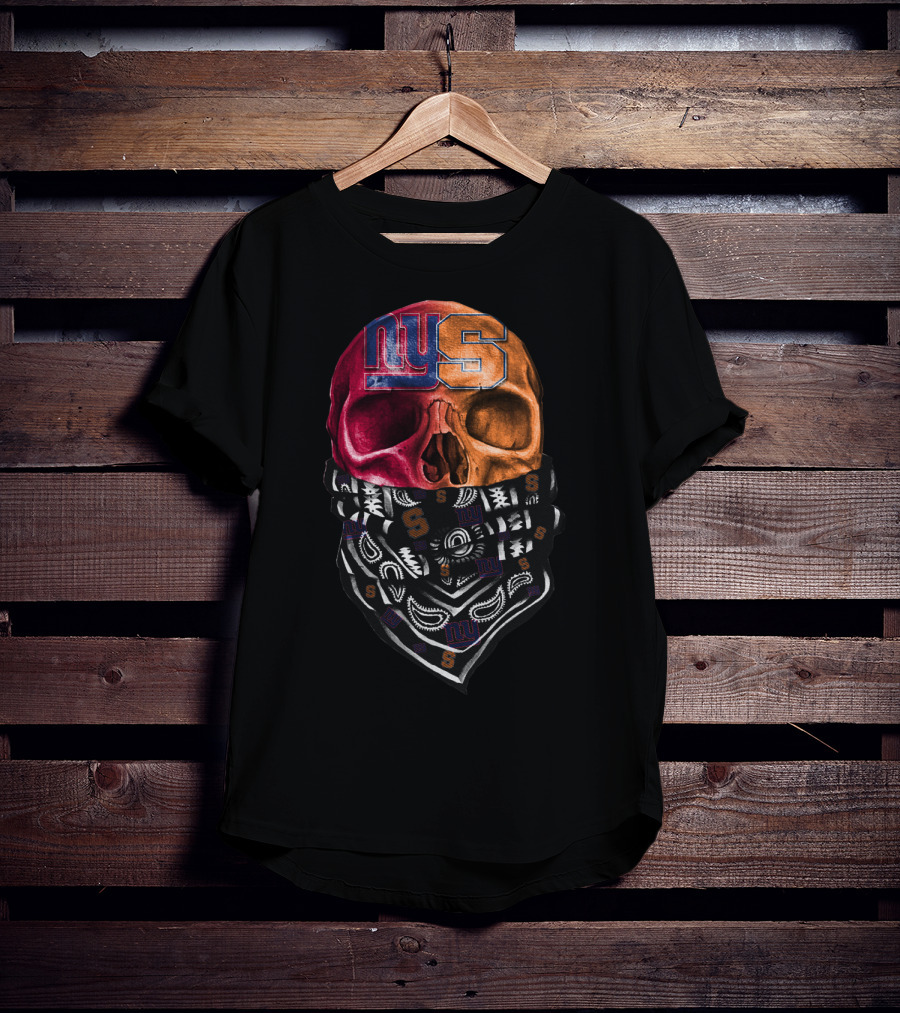 Ny Giants Syracuse Skull Bandana T-Shirt