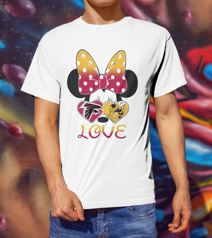Falcons Georgia Tech Love Minnie Bow T-Shirt