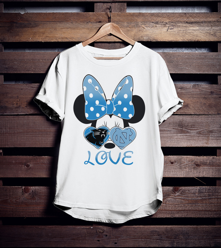 Minnie Carolina Panthers Unc Love T-Shirt