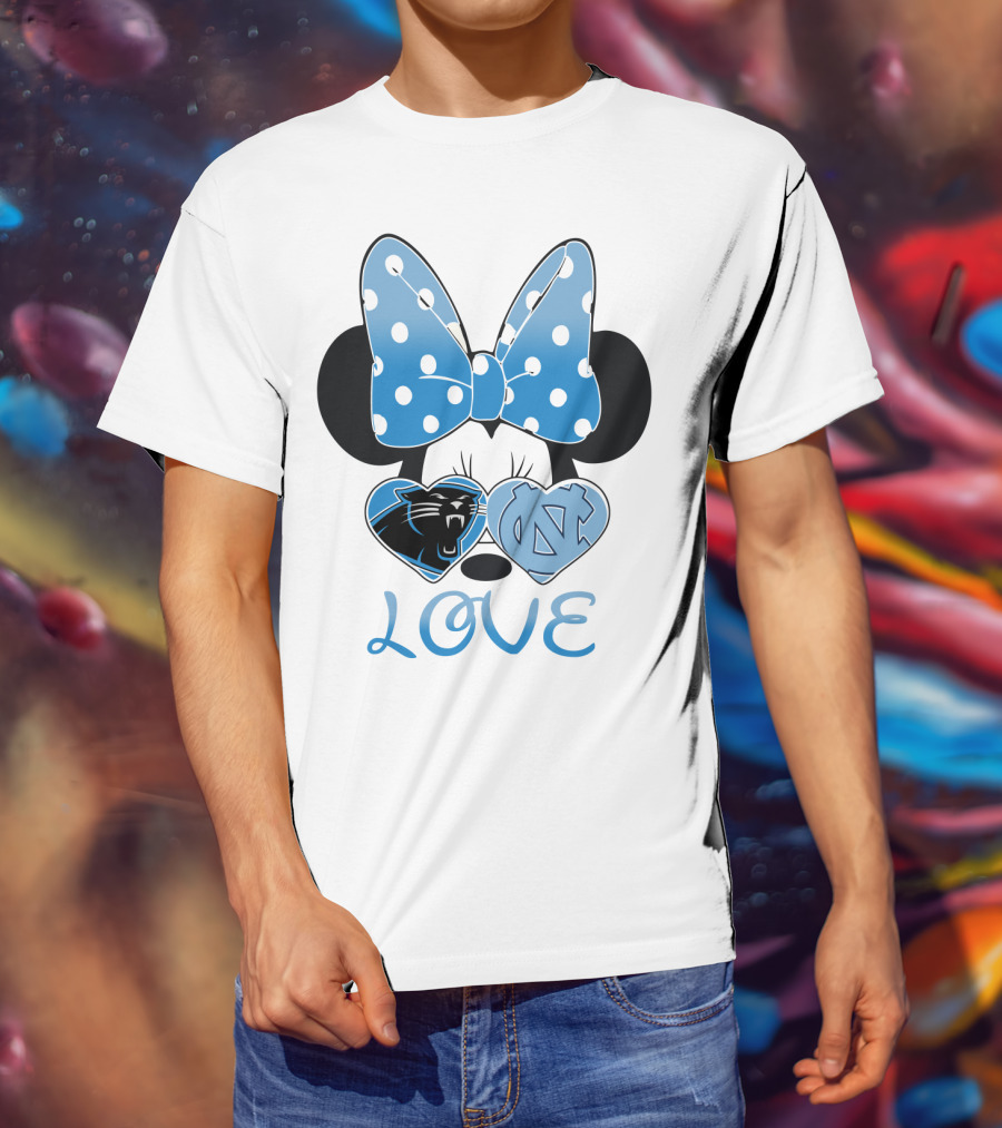 Minnie Carolina Panthers Unc Love T-Shirt