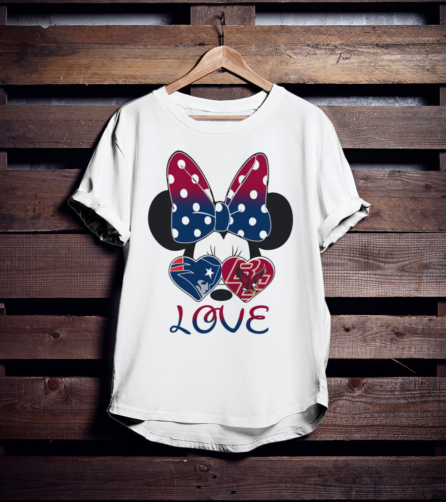 Love Patriots Eagles Minnie Bow T-Shirt