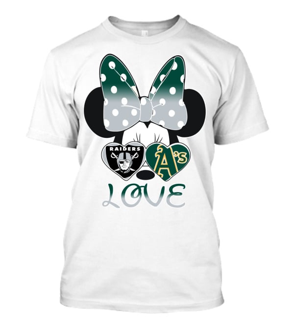 Raiders A's Love Minnie Mouse Bow T-Shirt