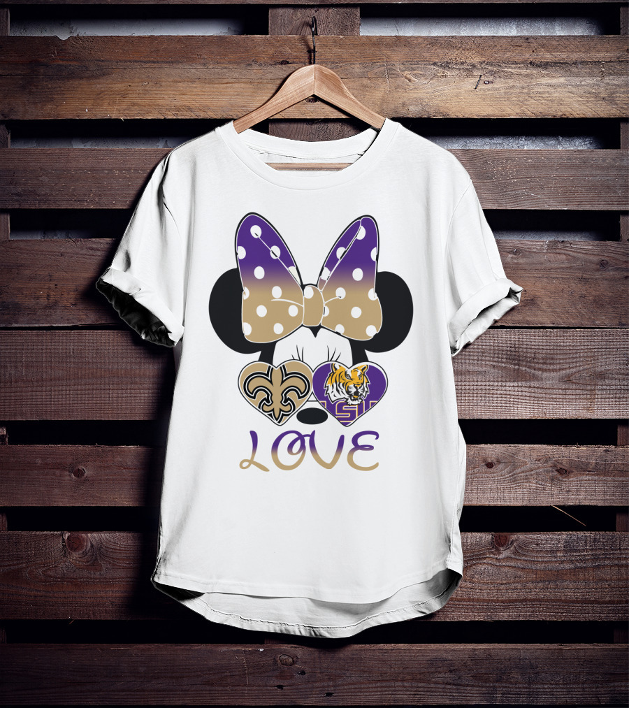Love Lsu Saints Minnie Bow T-Shirt