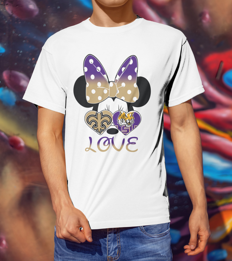 Love Lsu Saints Minnie Bow T-Shirt