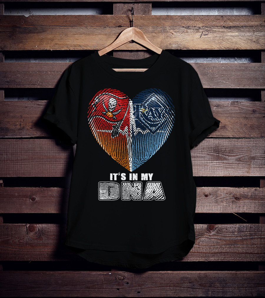 It's In My Dna Buccaneers Rays Heart T-Shirt