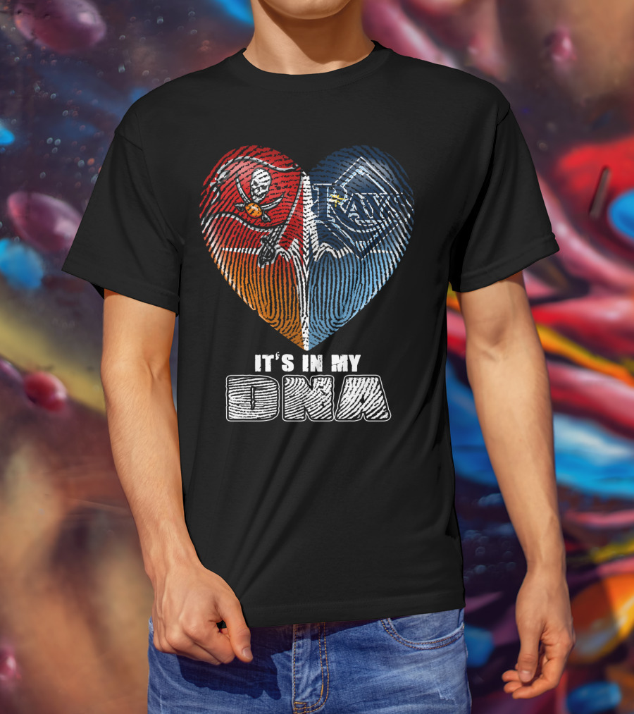 It's In My Dna Buccaneers Rays Heart T-Shirt