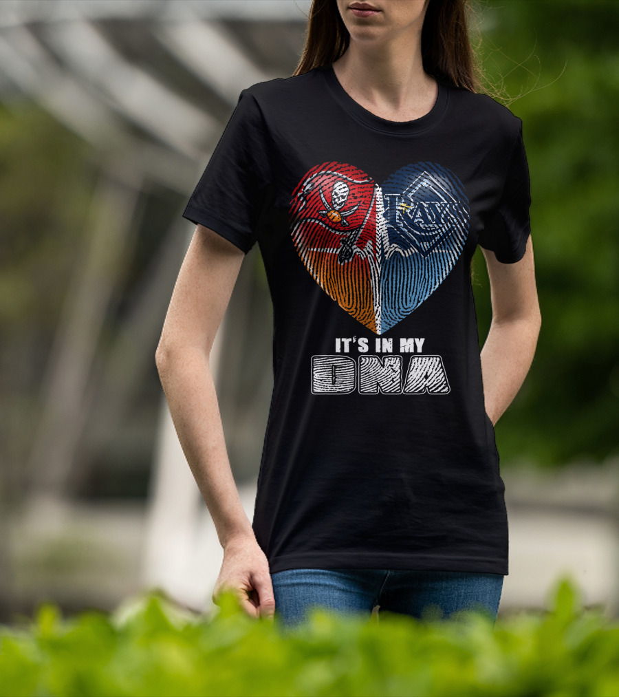 It's In My Dna Buccaneers Rays Heart T-Shirt