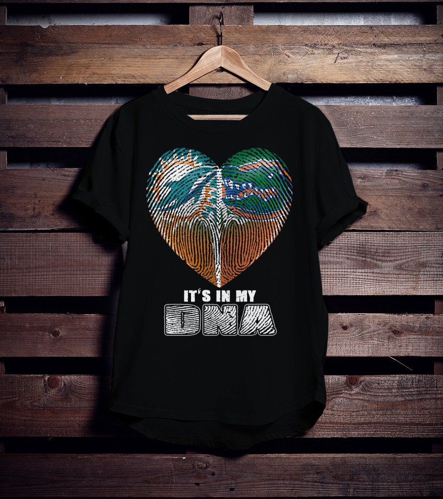 Miami Dolphins Florida Gators It's In My Dna T-Shirt