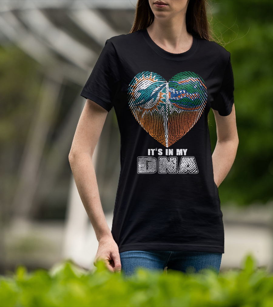 Miami Dolphins Florida Gators It's In My Dna T-Shirt