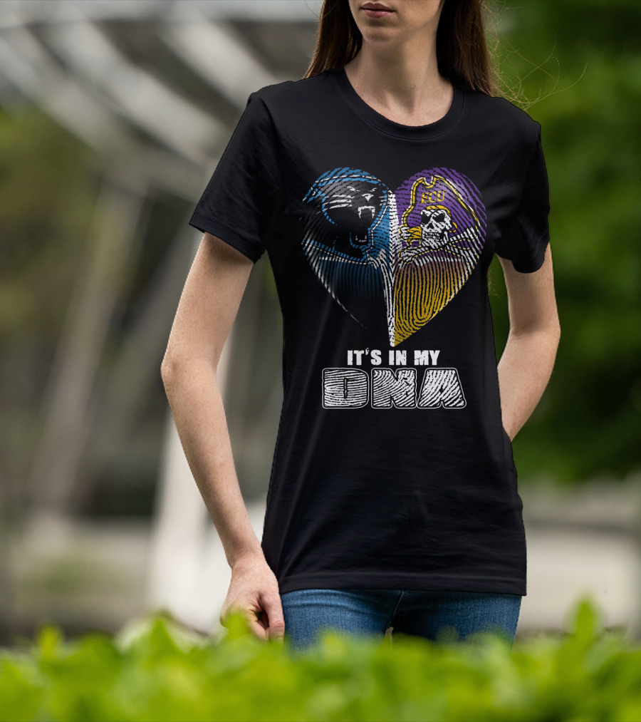 It's In My Dna Panthers Pirates Heart T-Shirt