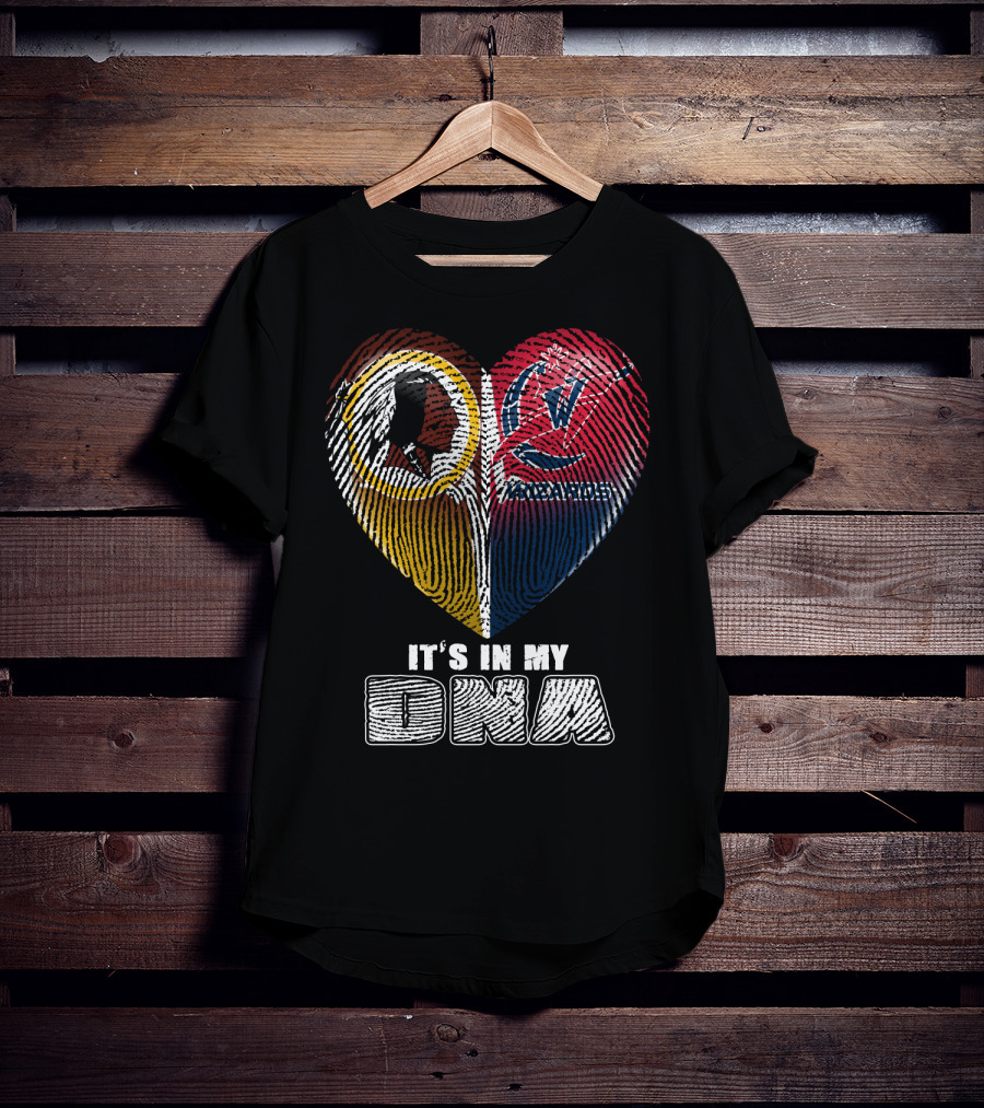 It's In My Dna Washington Redskins Wizards Heart T-Shirt