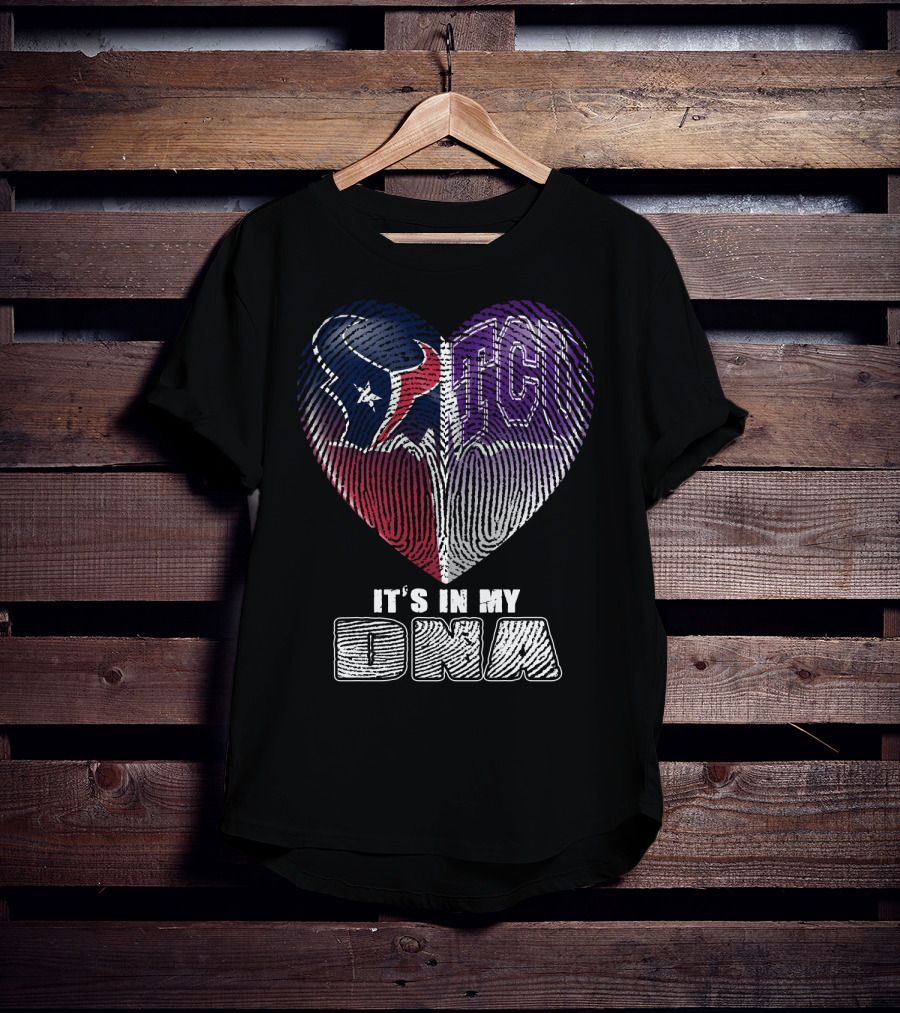 Houston Texans Tcu Horned Frogs It's In My Dna T-Shirt