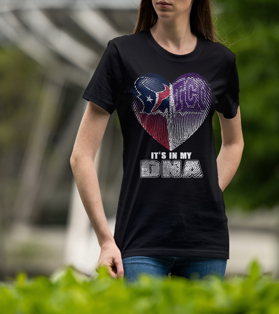 Houston Texans Tcu Horned Frogs It's In My Dna T-Shirt