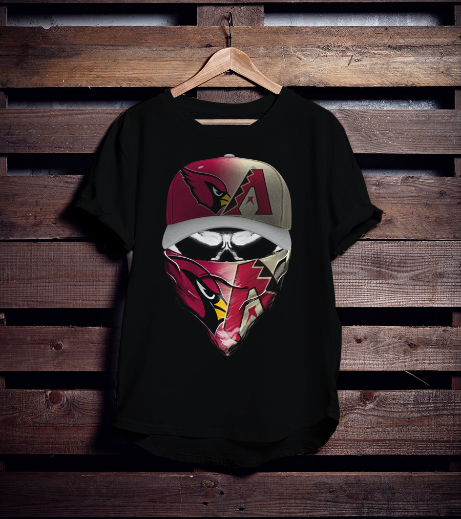 Arizona Cardinals Diamondbacks Mask Cap Combo T-Shirt
