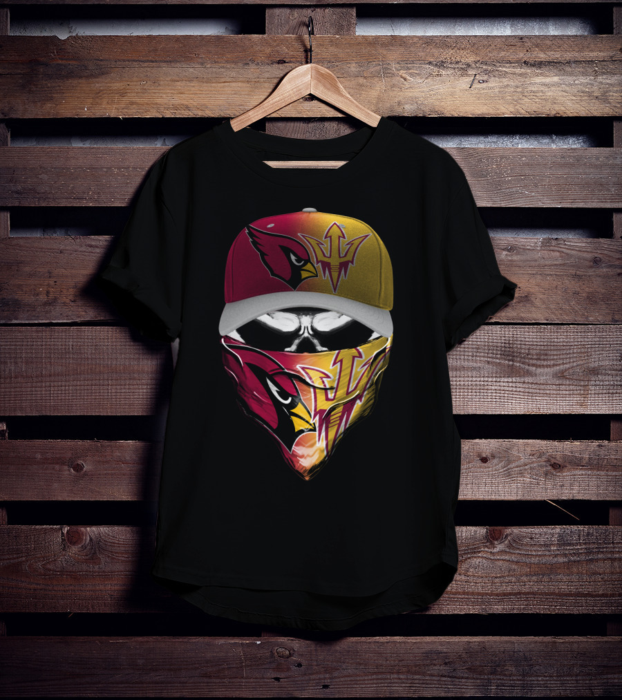 Arizona Cardinals Sun Devils Face Gear T-Shirt