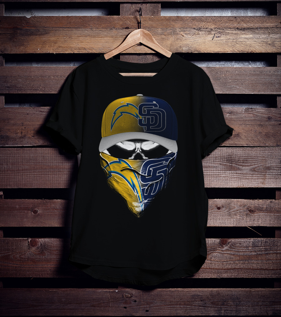 Chargers Padres Skum 033 Cap And Bandana Combo T-Shirt
