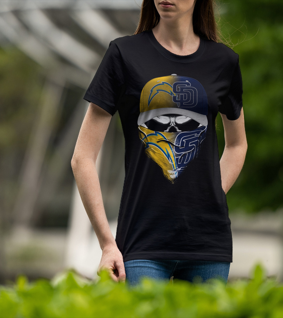 Chargers Padres Skum 033 Cap And Bandana Combo T-Shirt