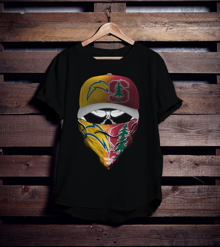 Stanford Tree Chargers Skull Mask T-Shirt
