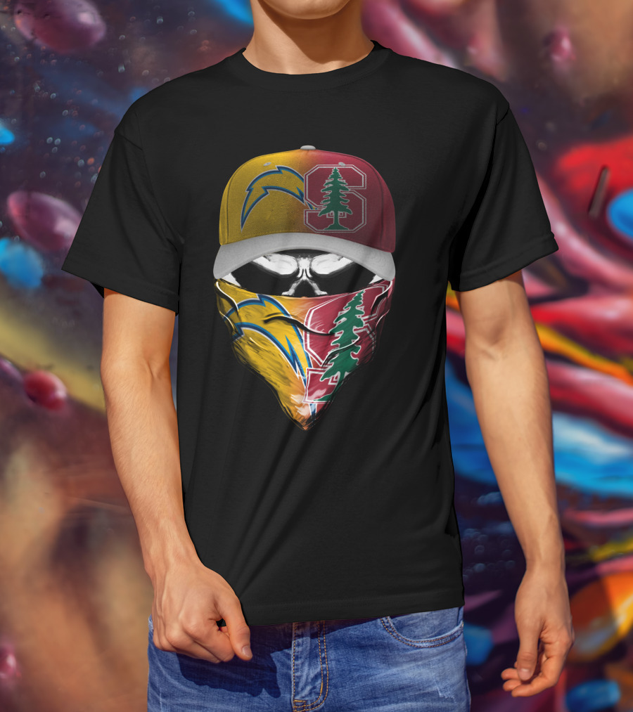 Stanford Tree Chargers Skull Mask T-Shirt