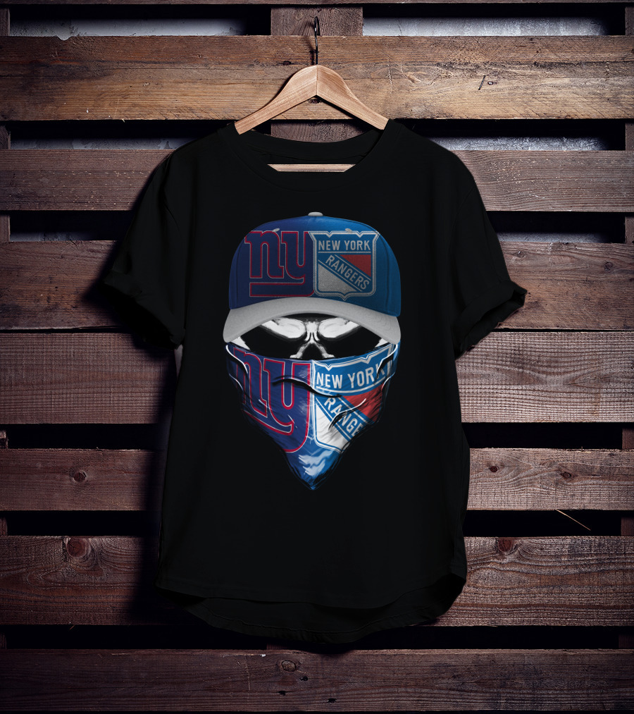 Ny Giants Rangers Skull Bandana Skum 065 T-Shirt