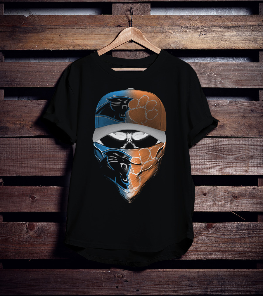 Carolina Panthers Clemson Tigers Fusion Mask Hat T-Shirt