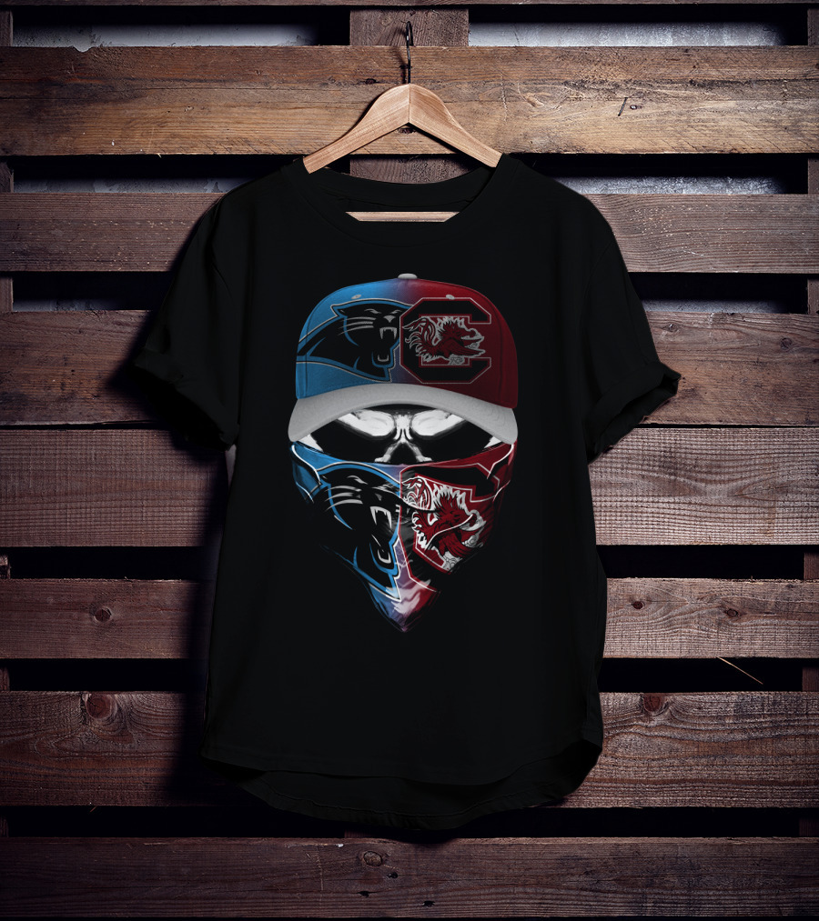 Panthers Gamecocks Split Mask Skum 088 T-Shirt