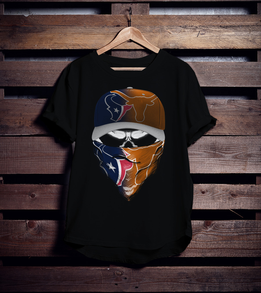 Houston Texans Longhorns Crossover Football Fan Gear T-Shirt