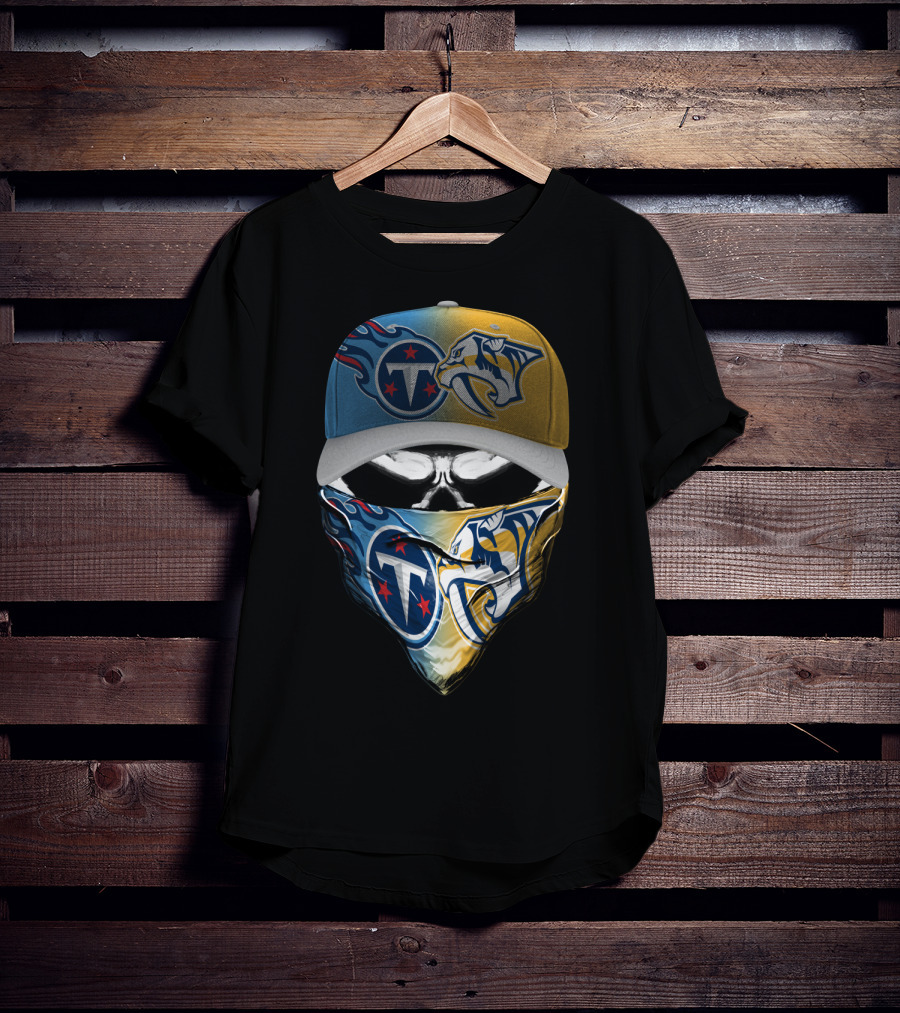 Tennessee Titans Nashville Predators Sports Fanatic Bandana Cap T-Shirt