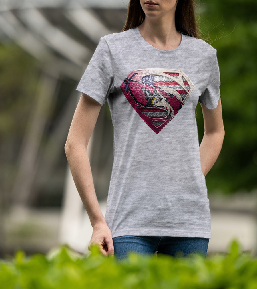 Superman Patriot Razorbacks Shield T-Shirt