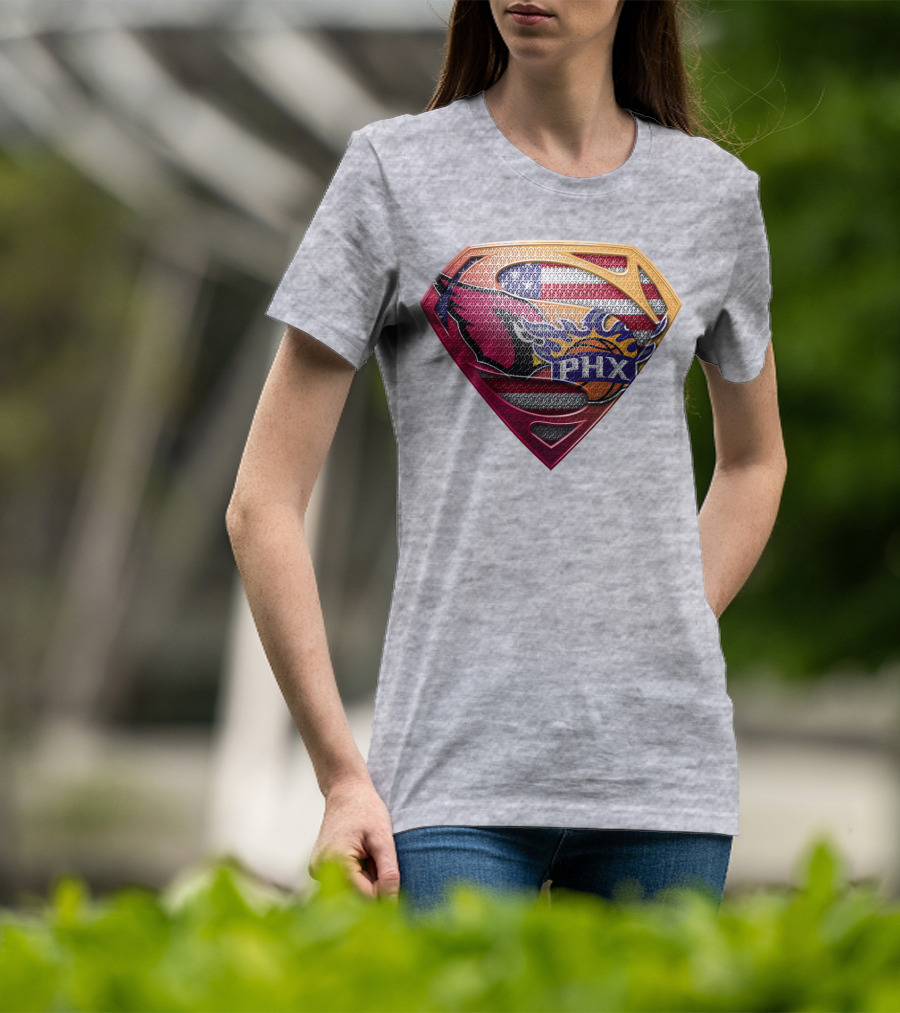 Superman Phx Suns Basketball Shield T-Shirt