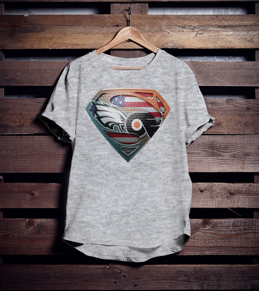 American Flag Eagles Flyers Shield T-Shirt