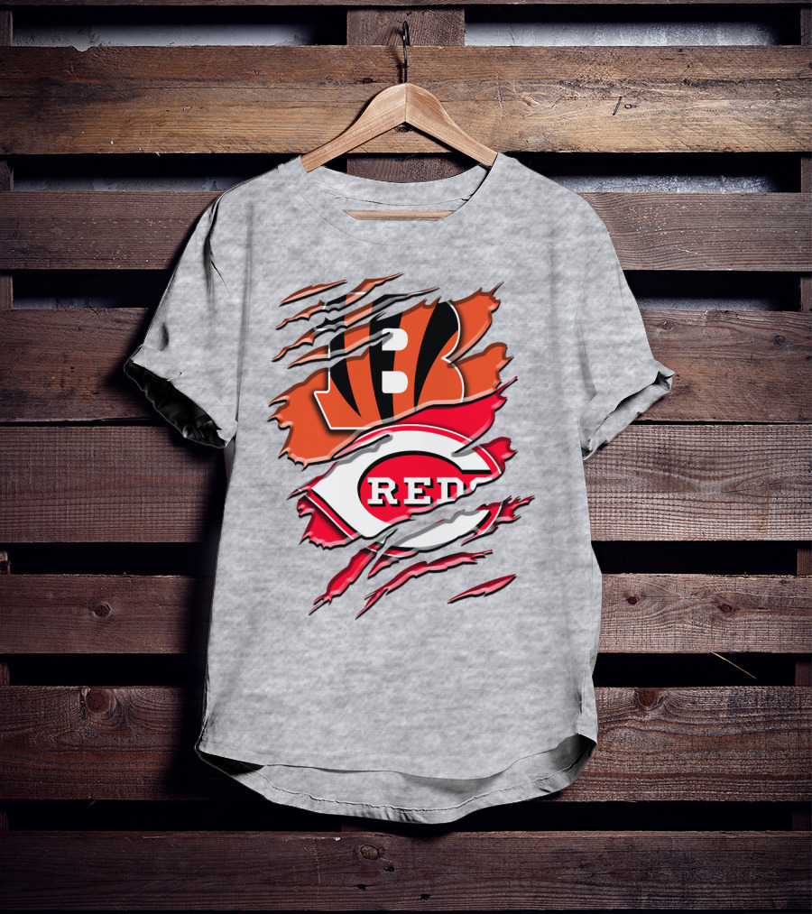 Bengals Reds Ripped Claw T-Shirt