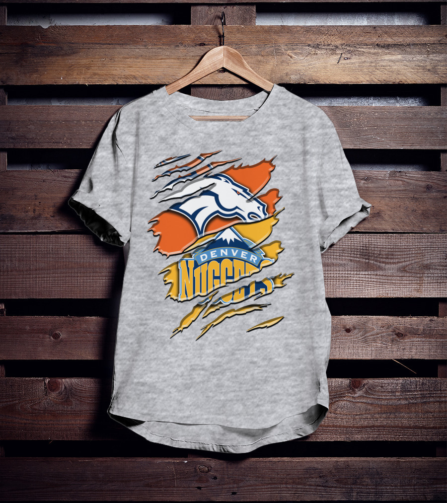 Denver Broncos And Nuggets Fan Crossover Rah 020 T-Shirt