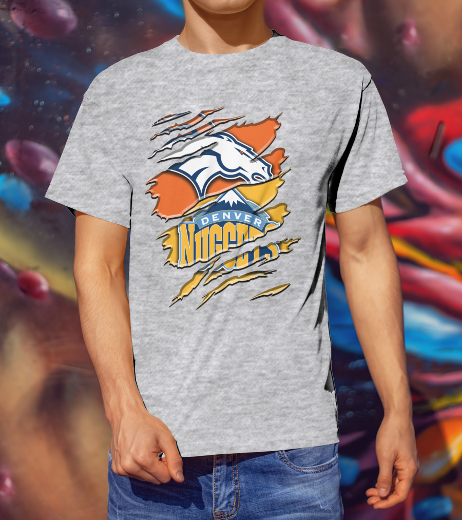 Denver Broncos And Nuggets Fan Crossover Rah 020 T-Shirt