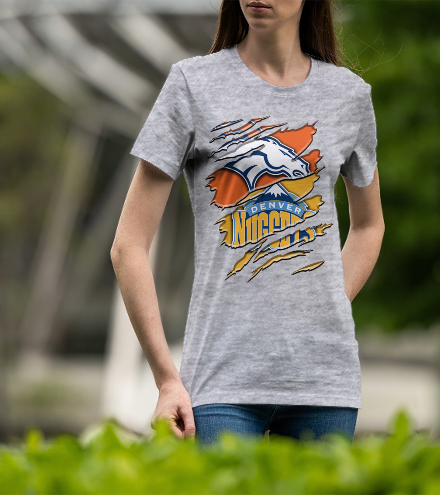 Denver Broncos And Nuggets Fan Crossover Rah 020 T-Shirt