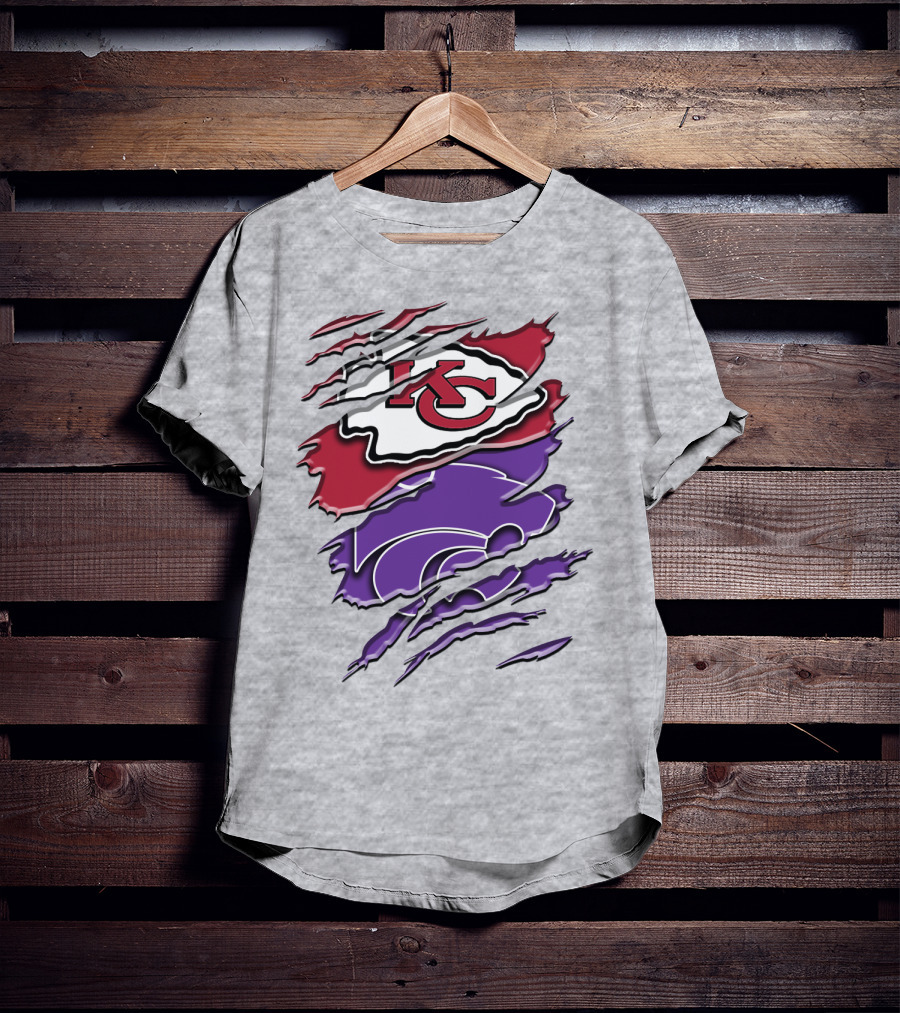 Kansas City Chiefs K-State Wildcats Fan Gear Rah 038 T-Shirt