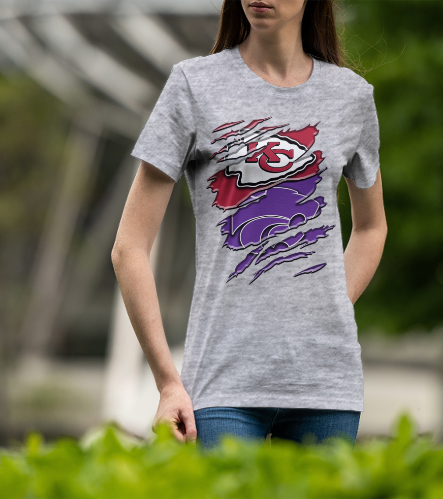 Kansas City Chiefs K-State Wildcats Fan Gear Rah 038 T-Shirt