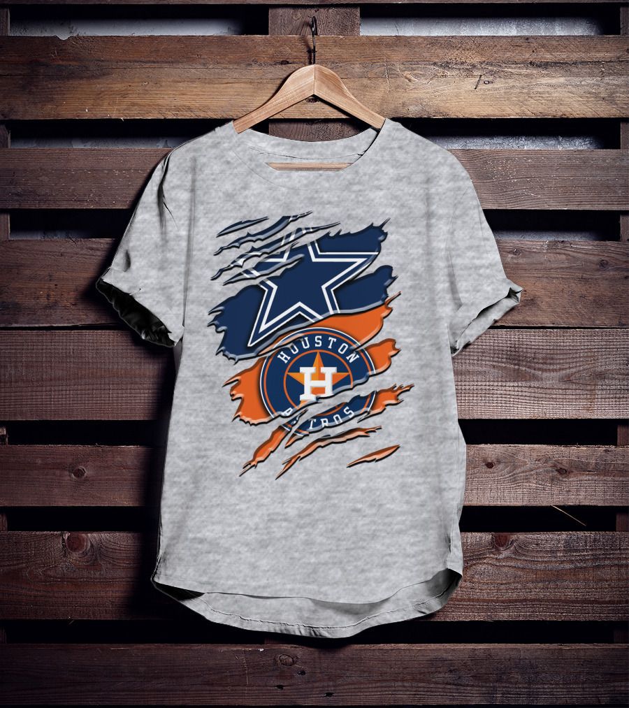 Dallas Cowboys Houston Astros Fan Crossover Rah 046 T-Shirt