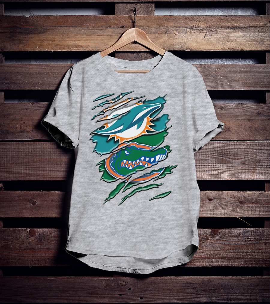 Rah Miami Dolphins Florida Gators Rip T-Shirt